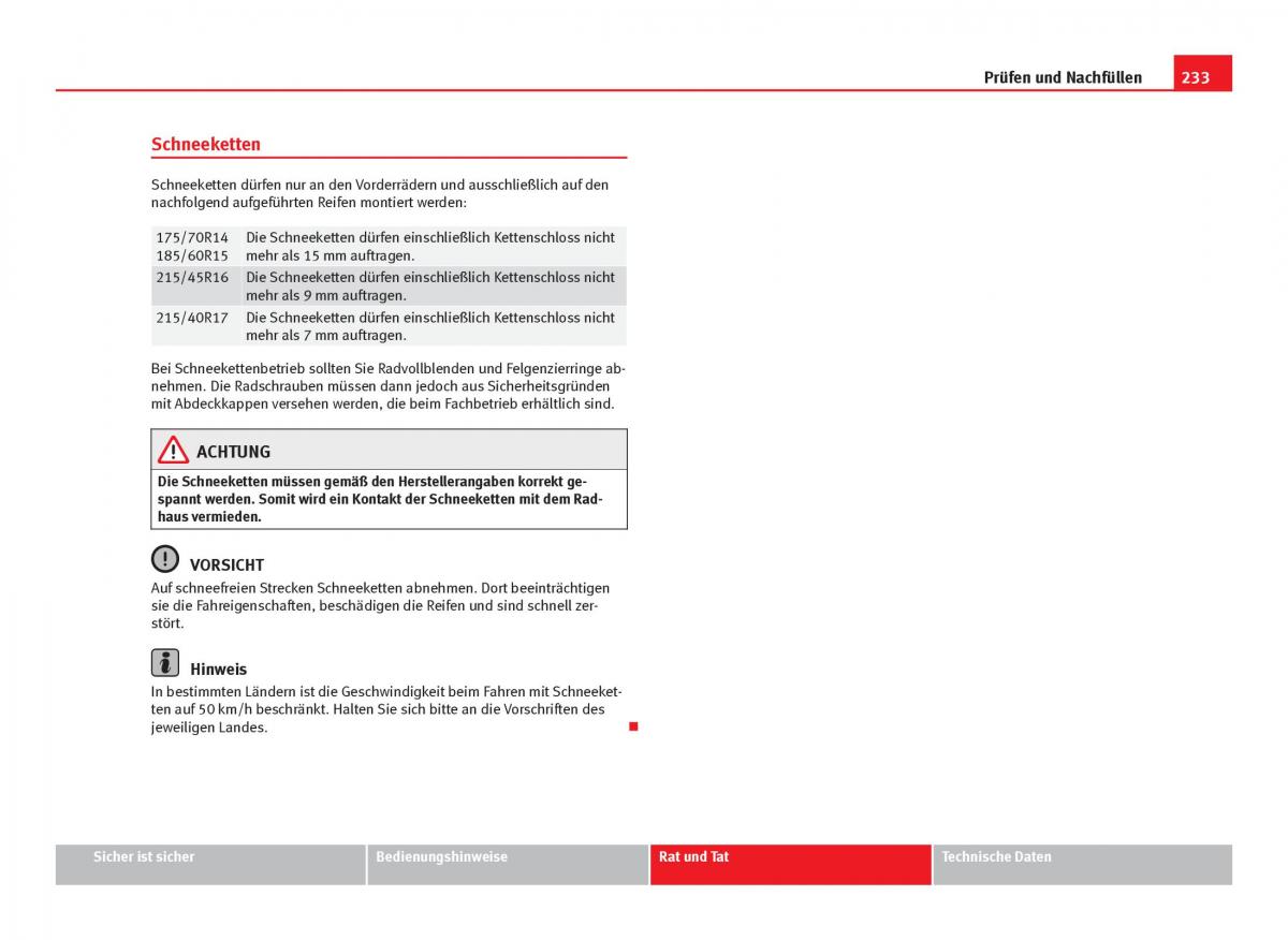 Seat Ibiza IV 4 Handbuch / page 235