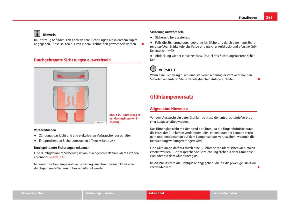 Seat Ibiza IV 4 Handbuch / page 247