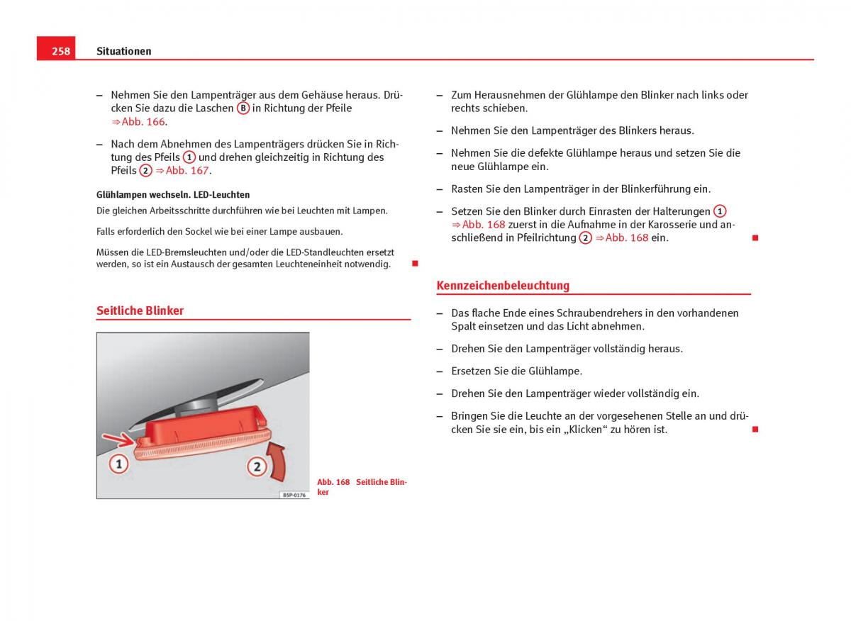 Seat Ibiza IV 4 Handbuch / page 260