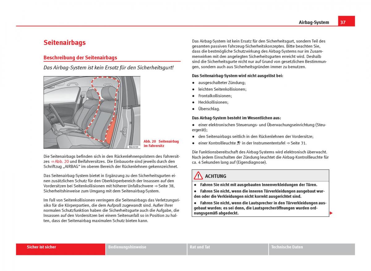 Seat Ibiza IV 4 Handbuch / page 39