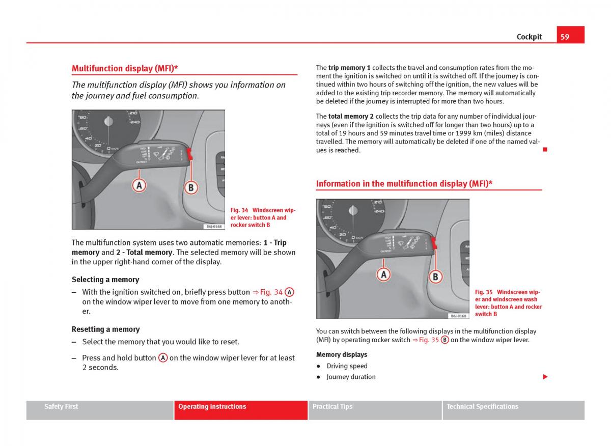 Seat Ibiza IV 4 owners manual / page 61