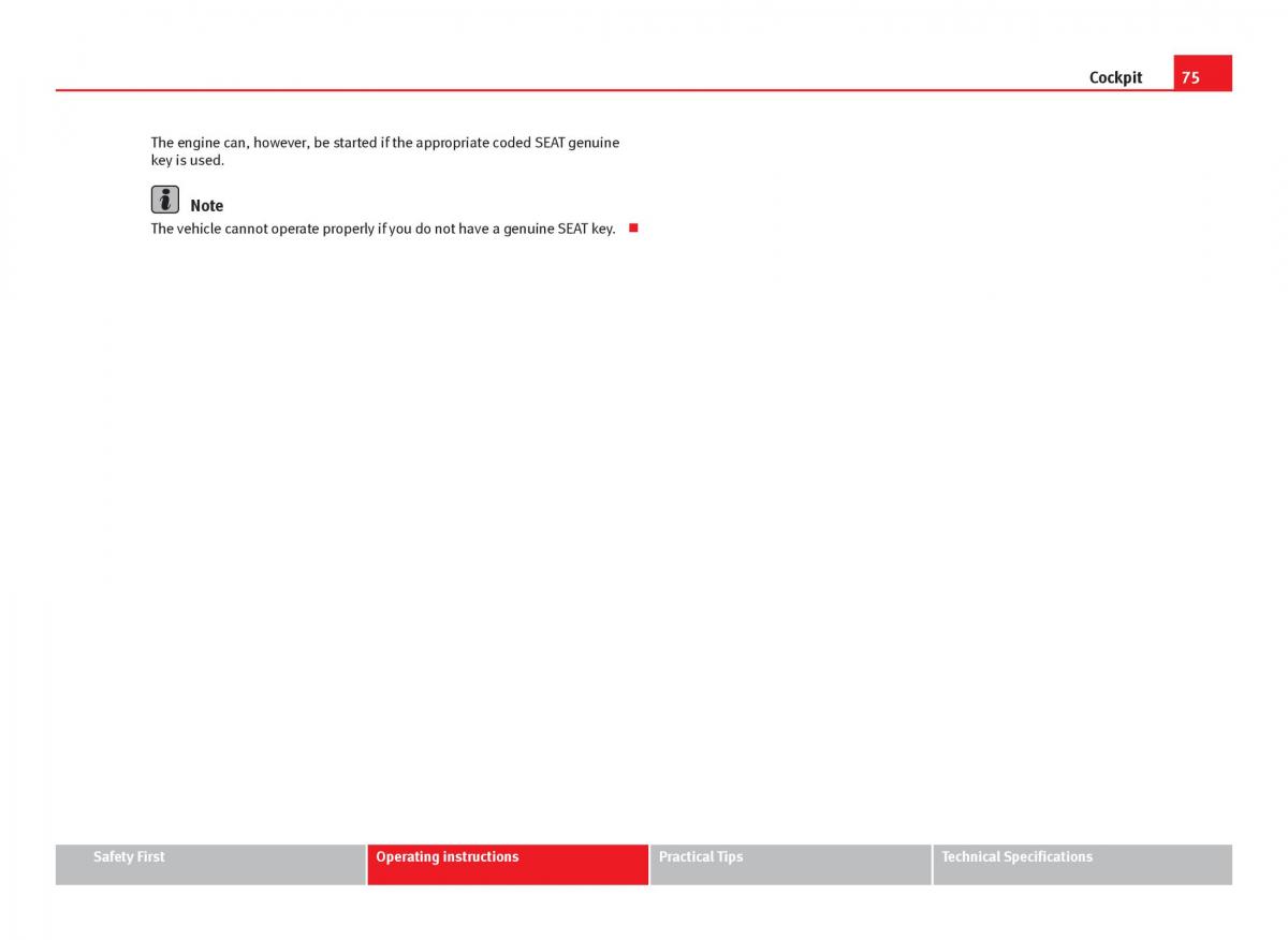 Seat Ibiza IV 4 owners manual / page 77