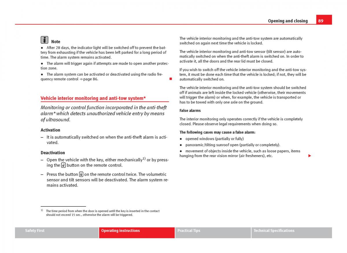 Seat Ibiza IV 4 owners manual / page 91