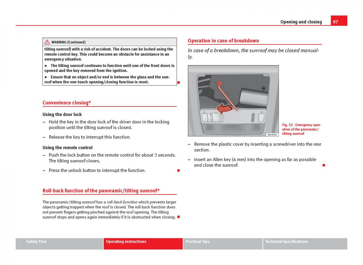 Seat Ibiza IV 4 owners manual / page 99