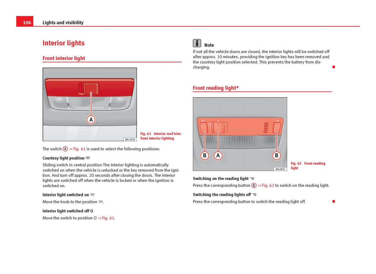 Seat Ibiza IV 4 owners manual / page 108