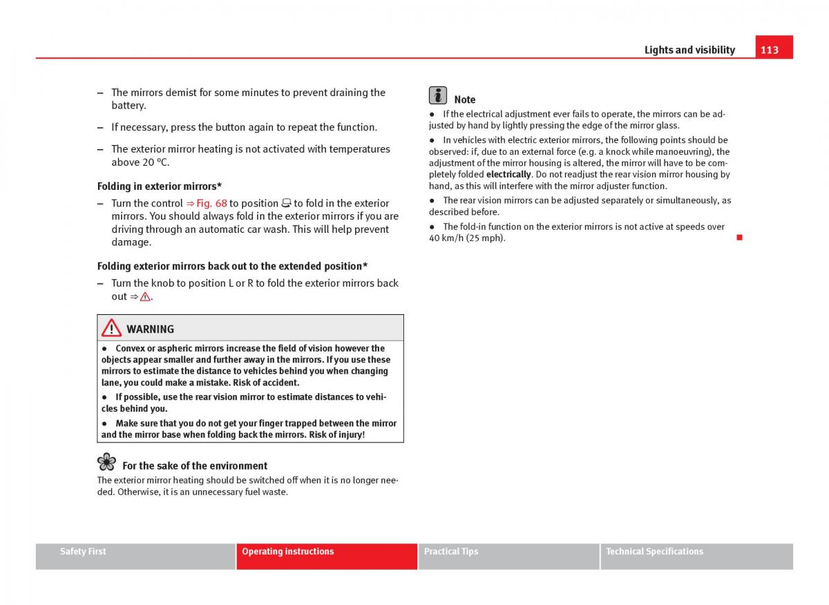 Seat Ibiza IV 4 owners manual / page 115