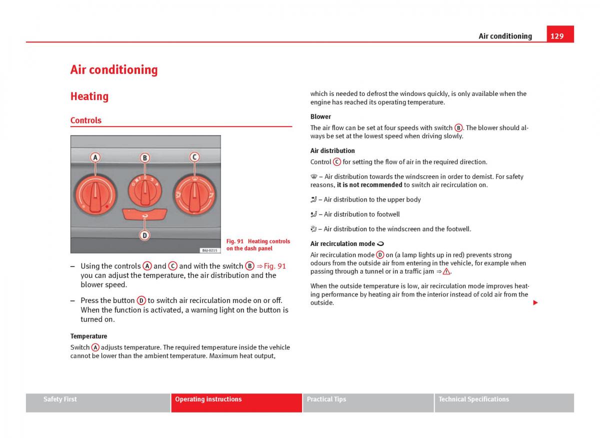 Seat Ibiza IV 4 owners manual / page 131