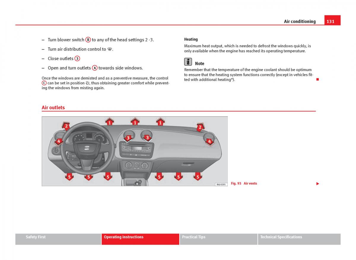 Seat Ibiza IV 4 owners manual / page 133