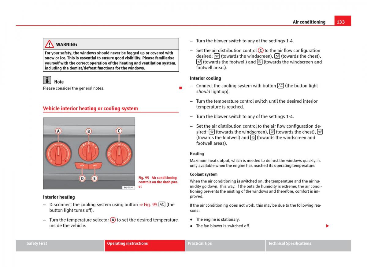 Seat Ibiza IV 4 owners manual / page 135