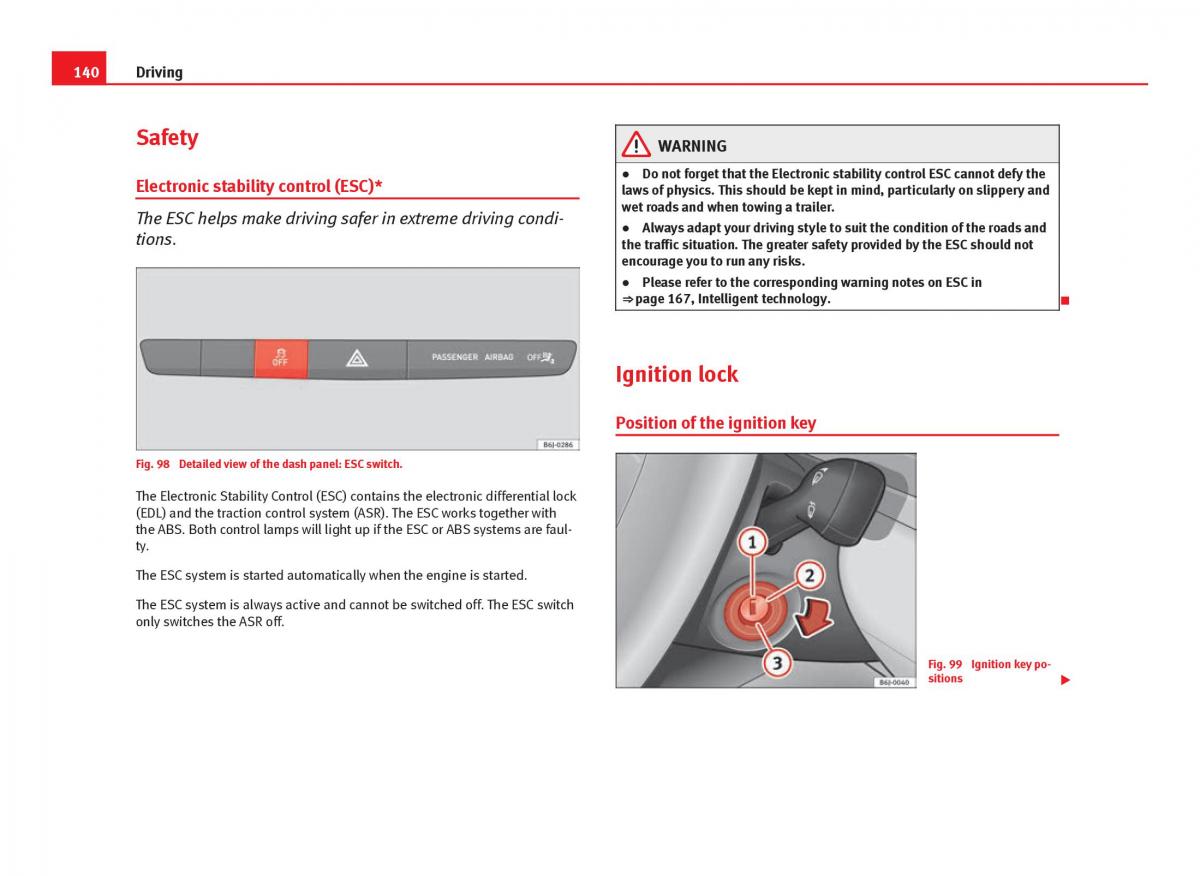 Seat Ibiza IV 4 owners manual / page 142