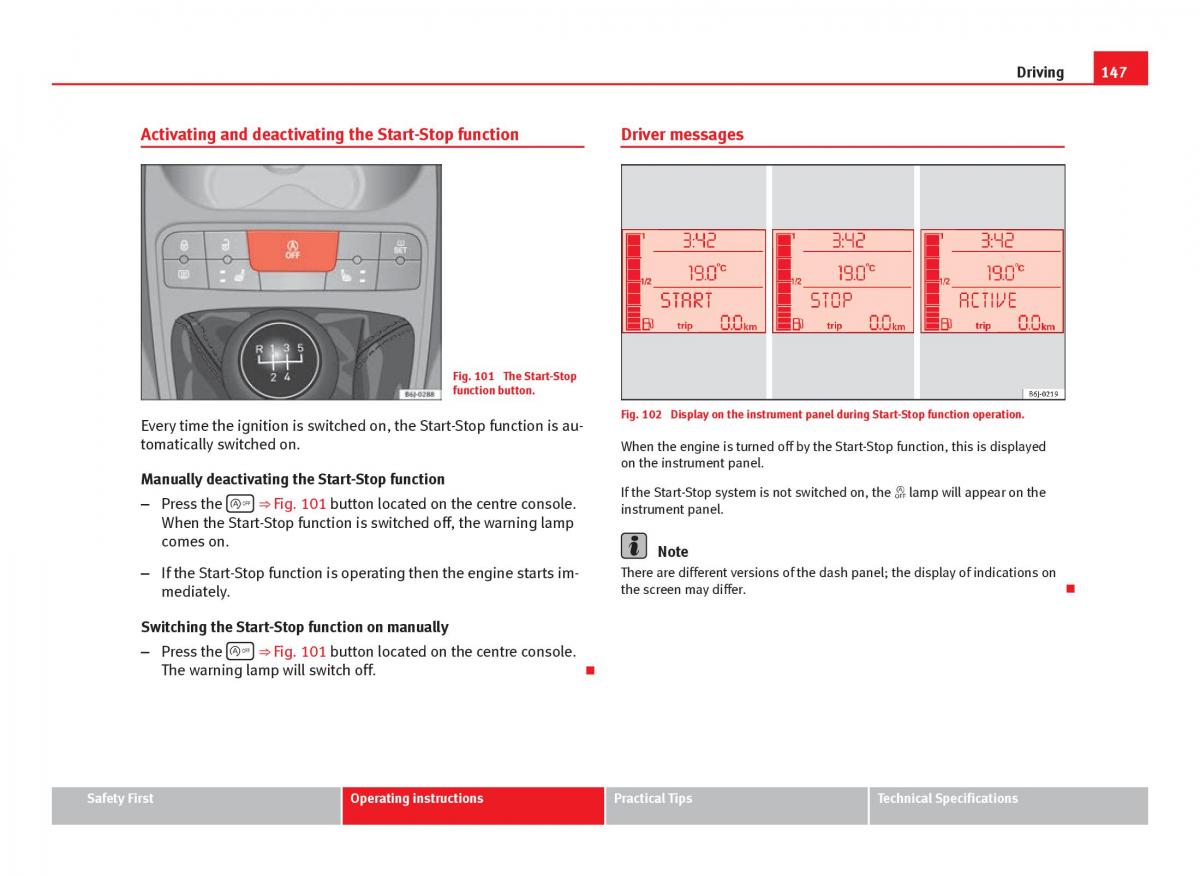 Seat Ibiza IV 4 owners manual / page 149