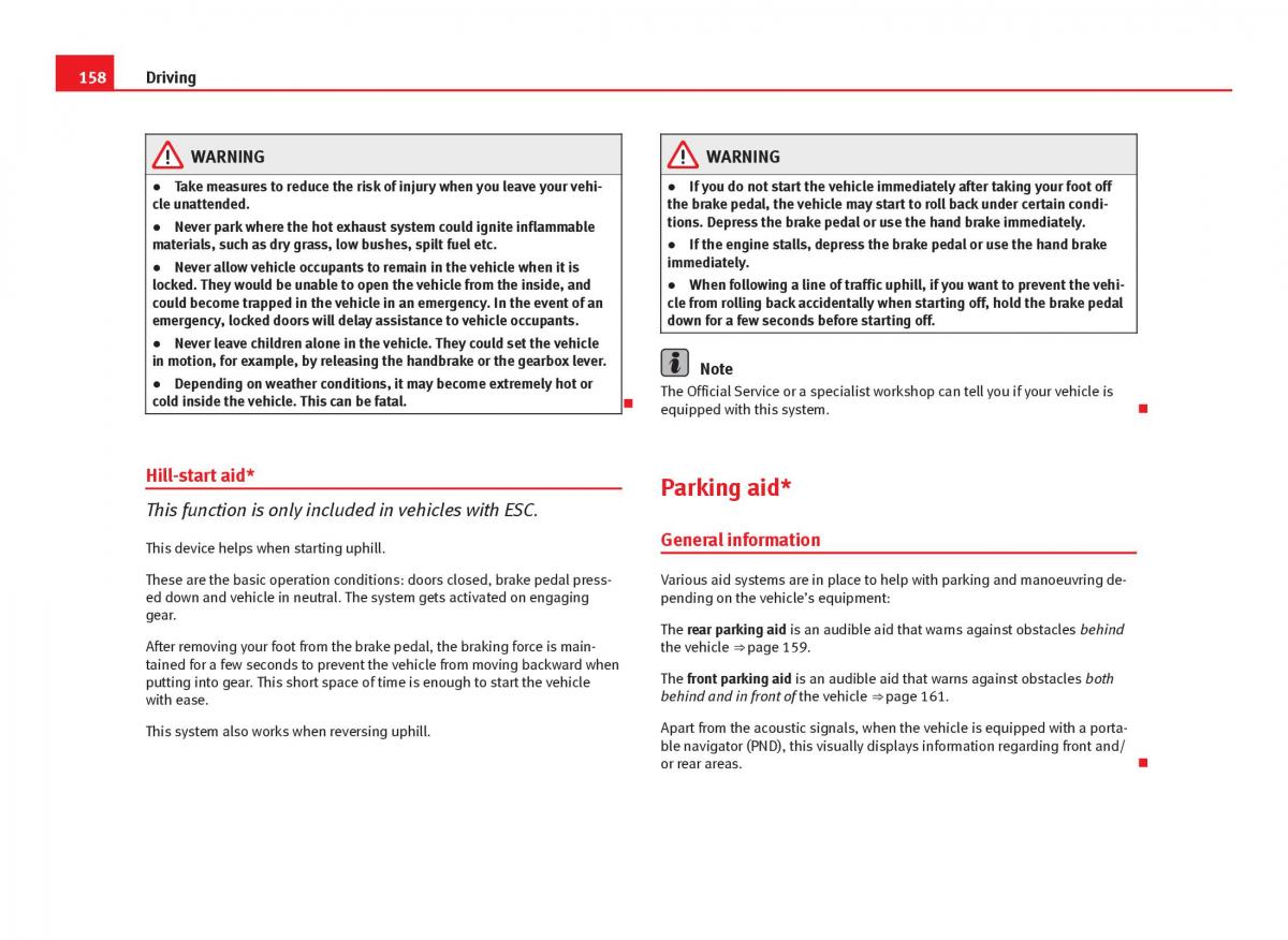 Seat Ibiza IV 4 owners manual / page 160