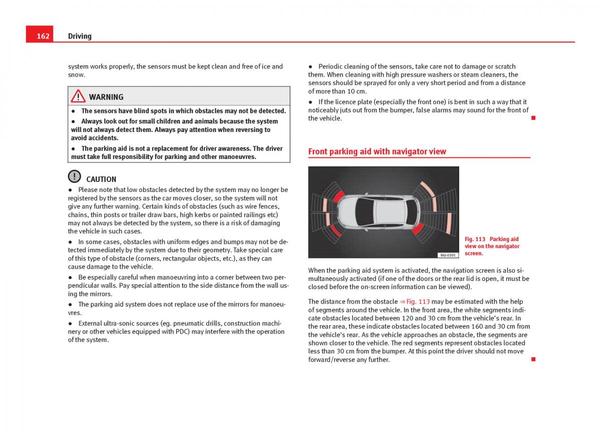 Seat Ibiza IV 4 owners manual / page 164