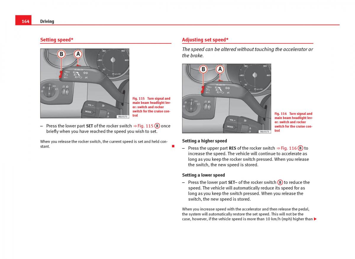 Seat Ibiza IV 4 owners manual / page 166