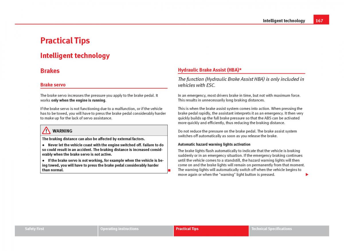 Seat Ibiza IV 4 owners manual / page 169