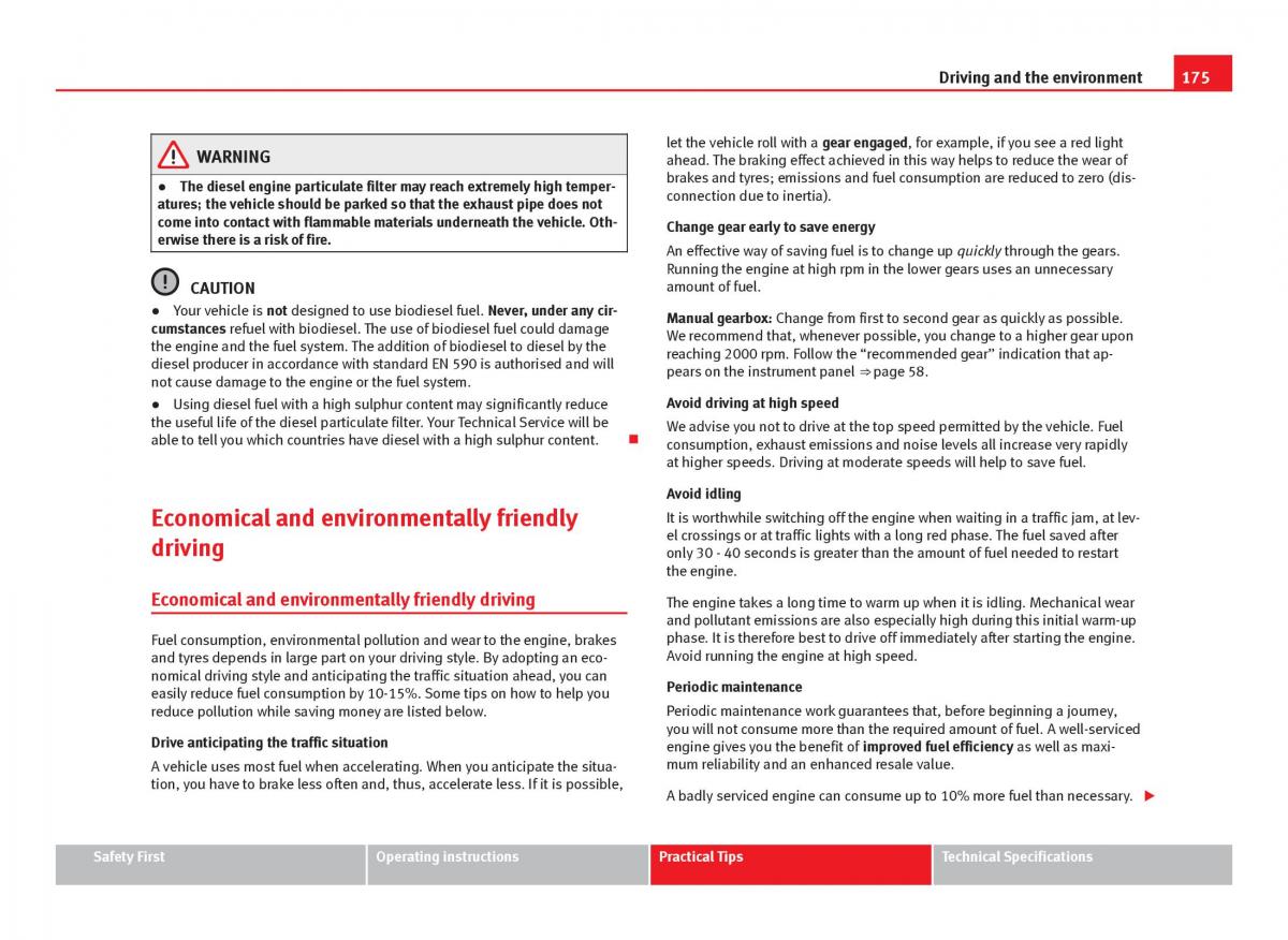 Seat Ibiza IV 4 owners manual / page 177