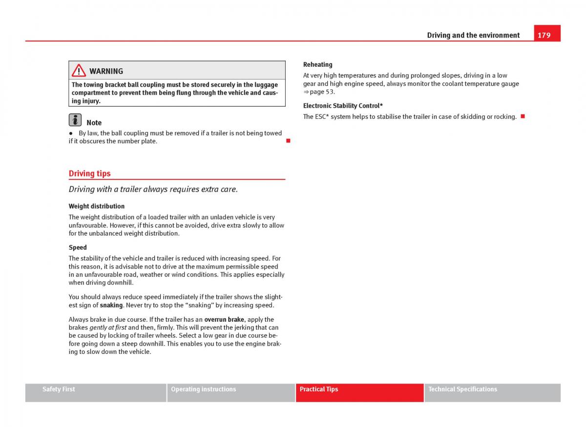 Seat Ibiza IV 4 owners manual / page 181