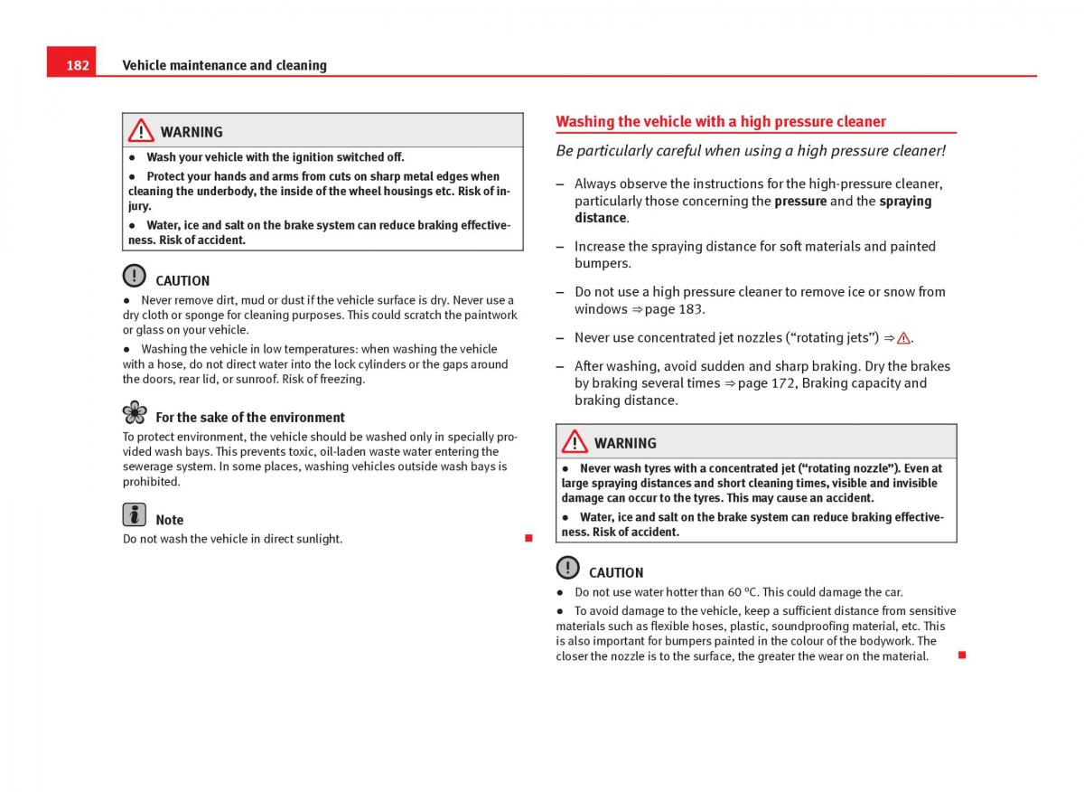 Seat Ibiza IV 4 owners manual / page 184