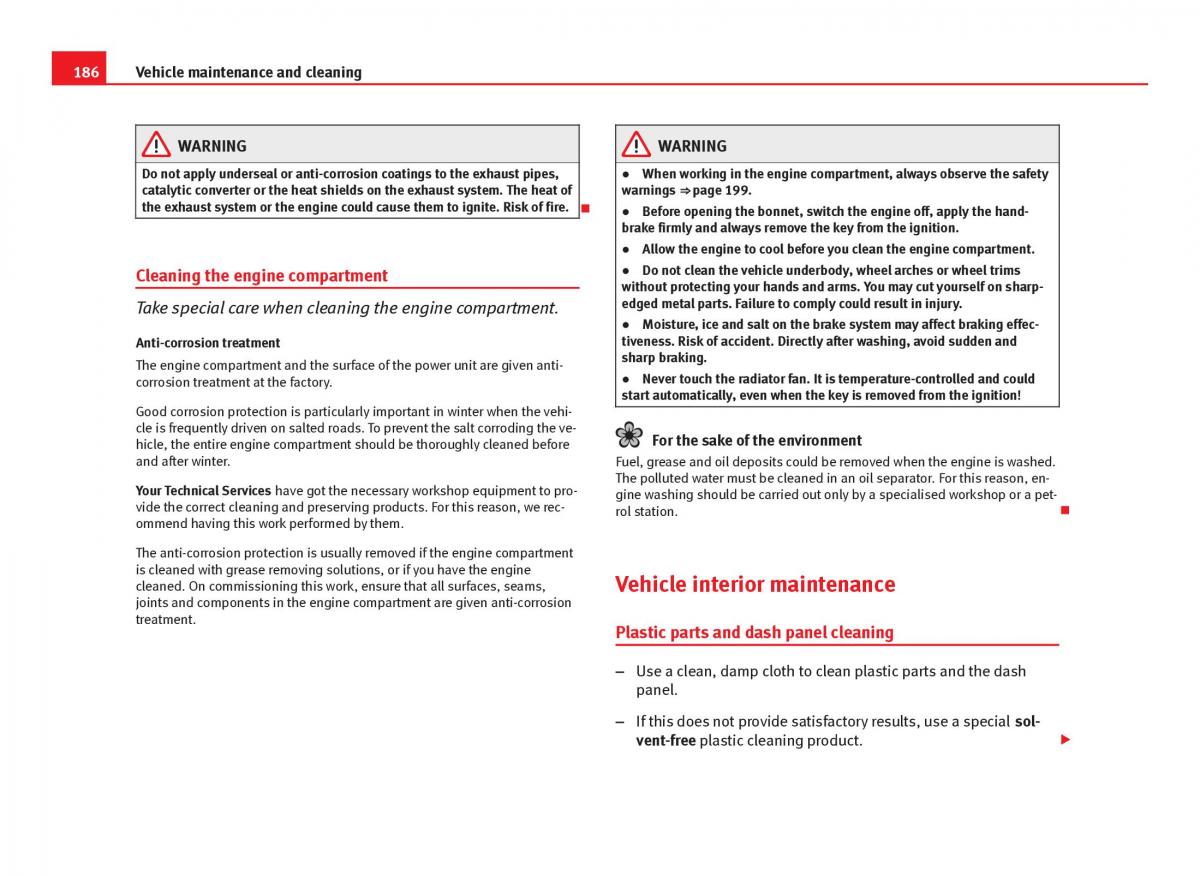 Seat Ibiza IV 4 owners manual / page 188