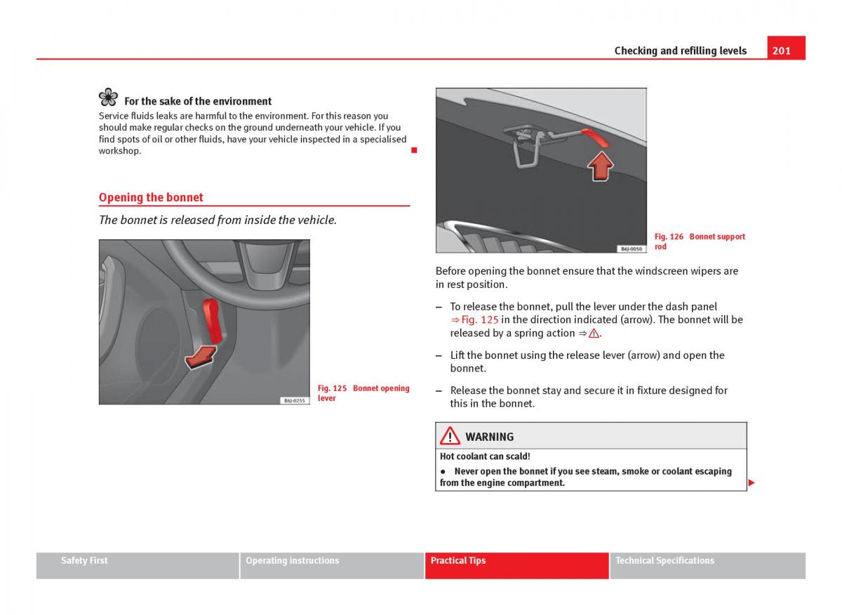 Seat Ibiza IV 4 owners manual / page 203