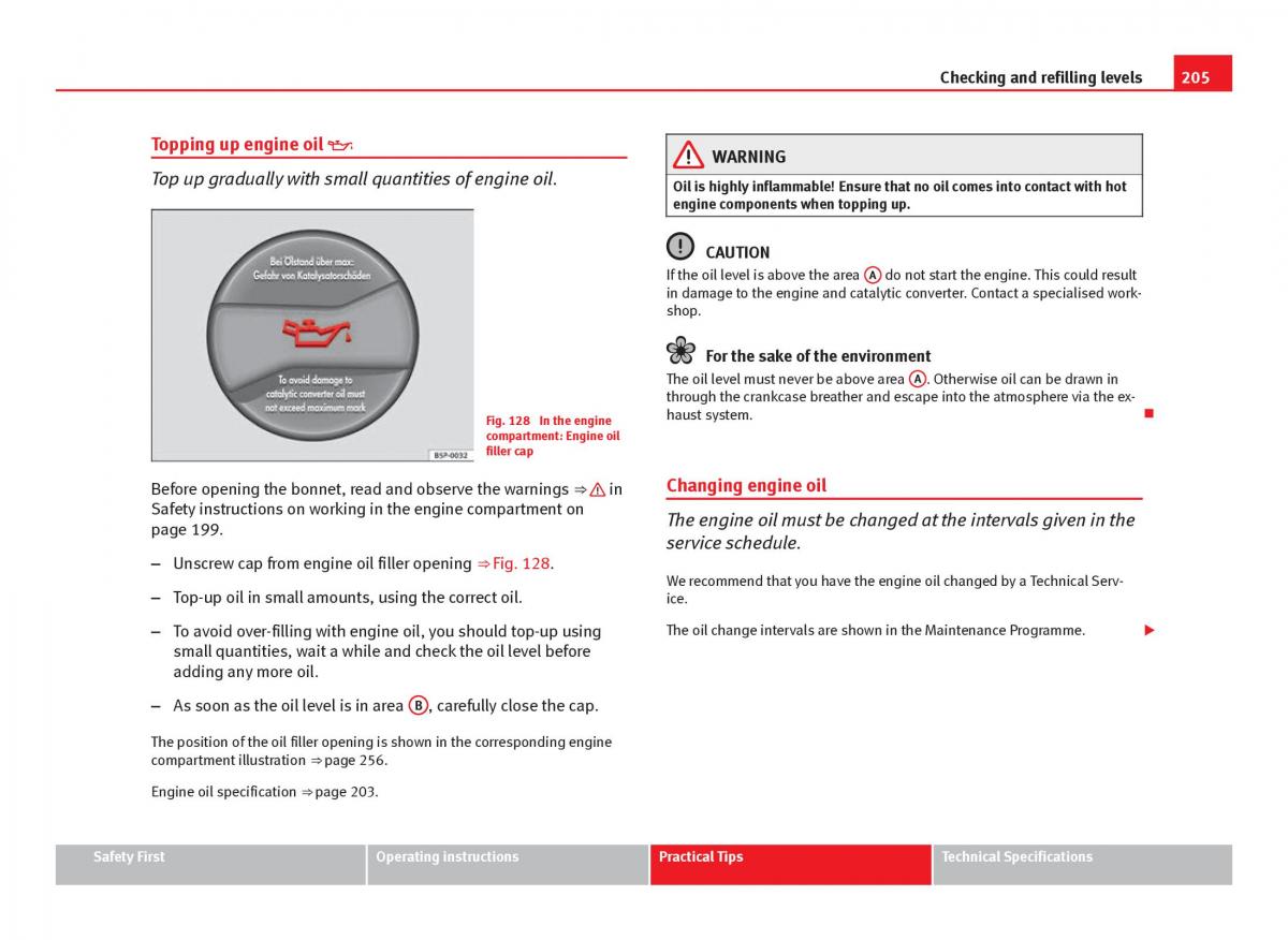 Seat Ibiza IV 4 owners manual / page 207