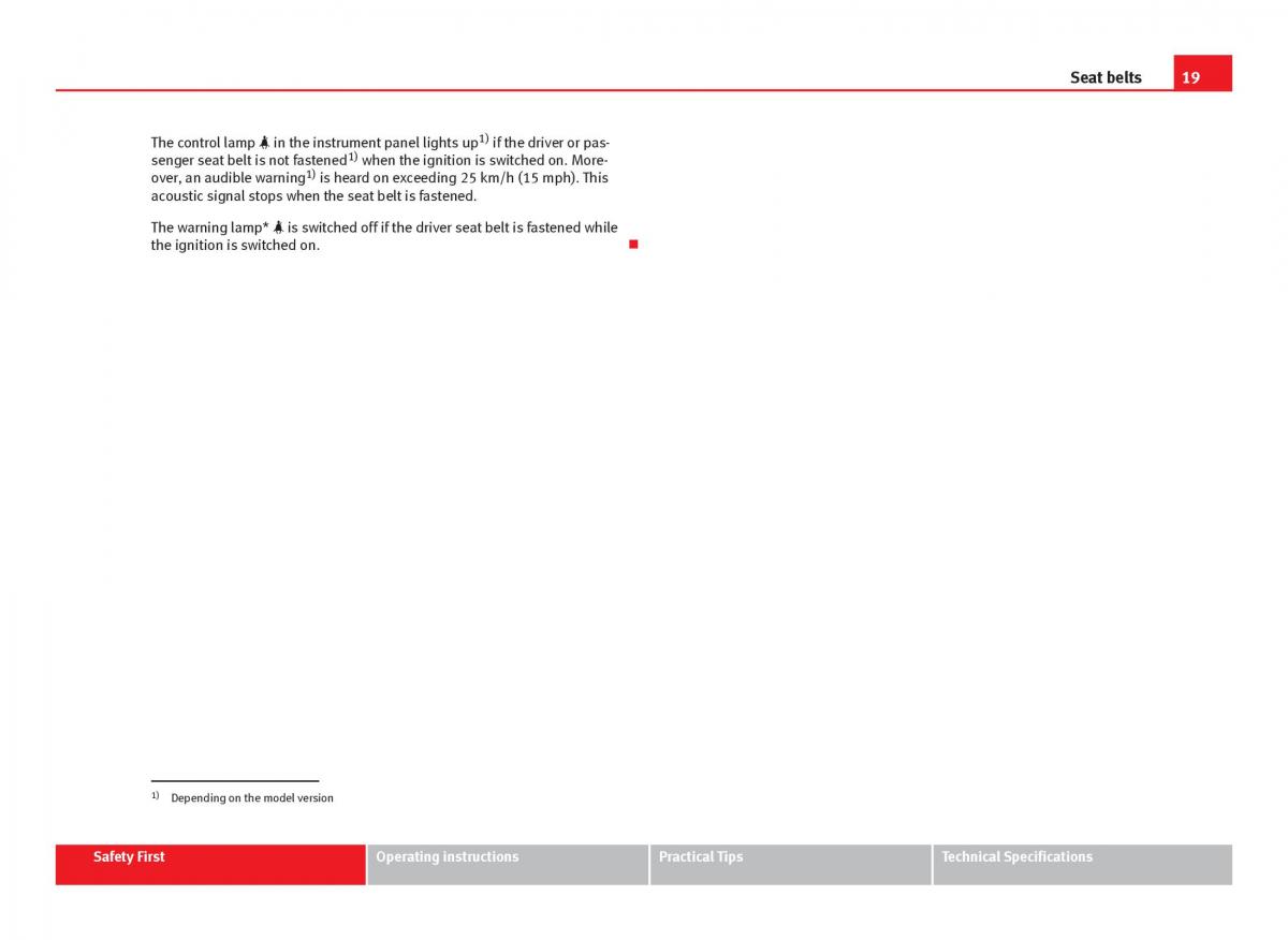 Seat Ibiza IV 4 owners manual / page 21