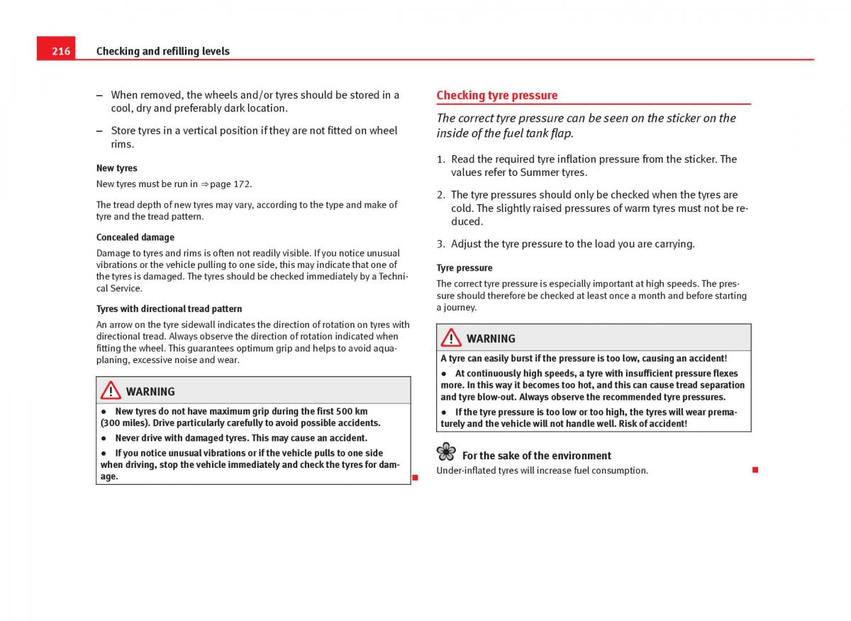 Seat Ibiza IV 4 owners manual / page 218