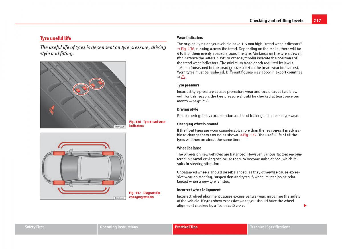 Seat Ibiza IV 4 owners manual / page 219