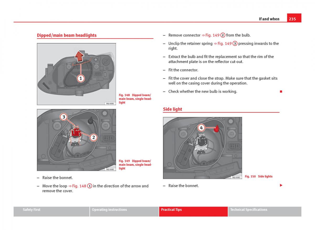 Seat Ibiza IV 4 owners manual / page 237