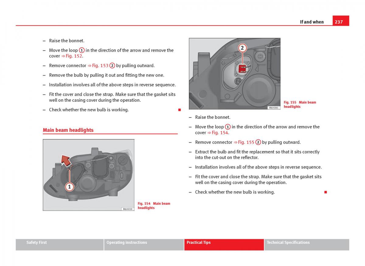 Seat Ibiza IV 4 owners manual / page 239