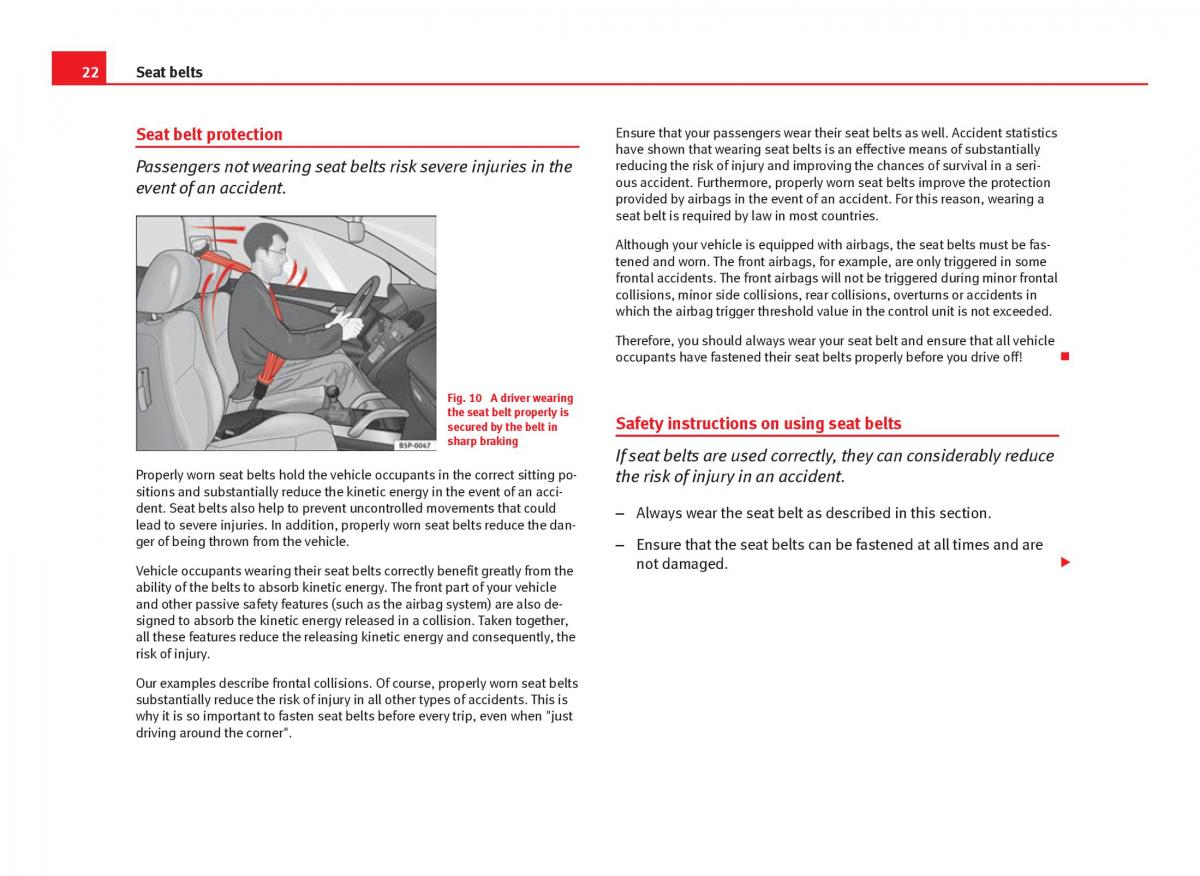 Seat Ibiza IV 4 owners manual / page 24