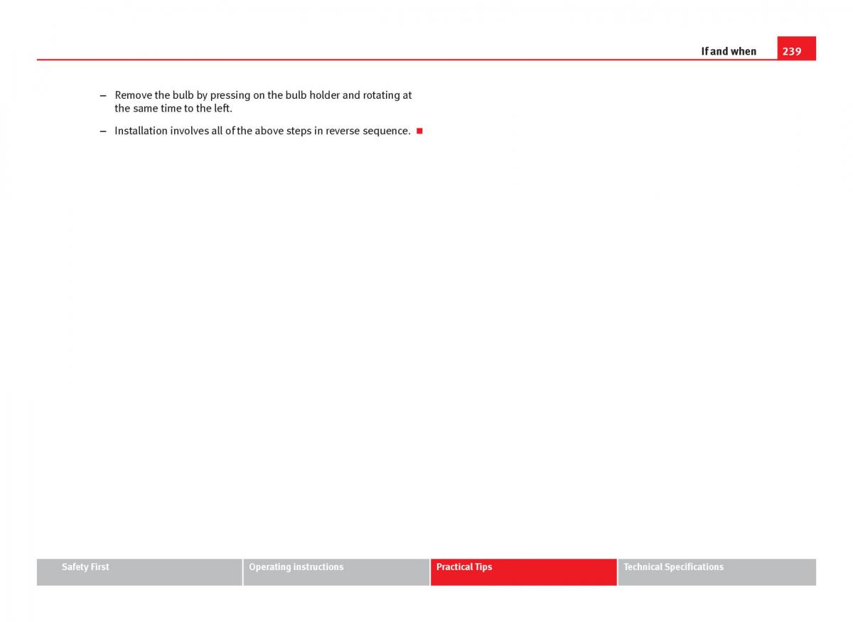 Seat Ibiza IV 4 owners manual / page 241