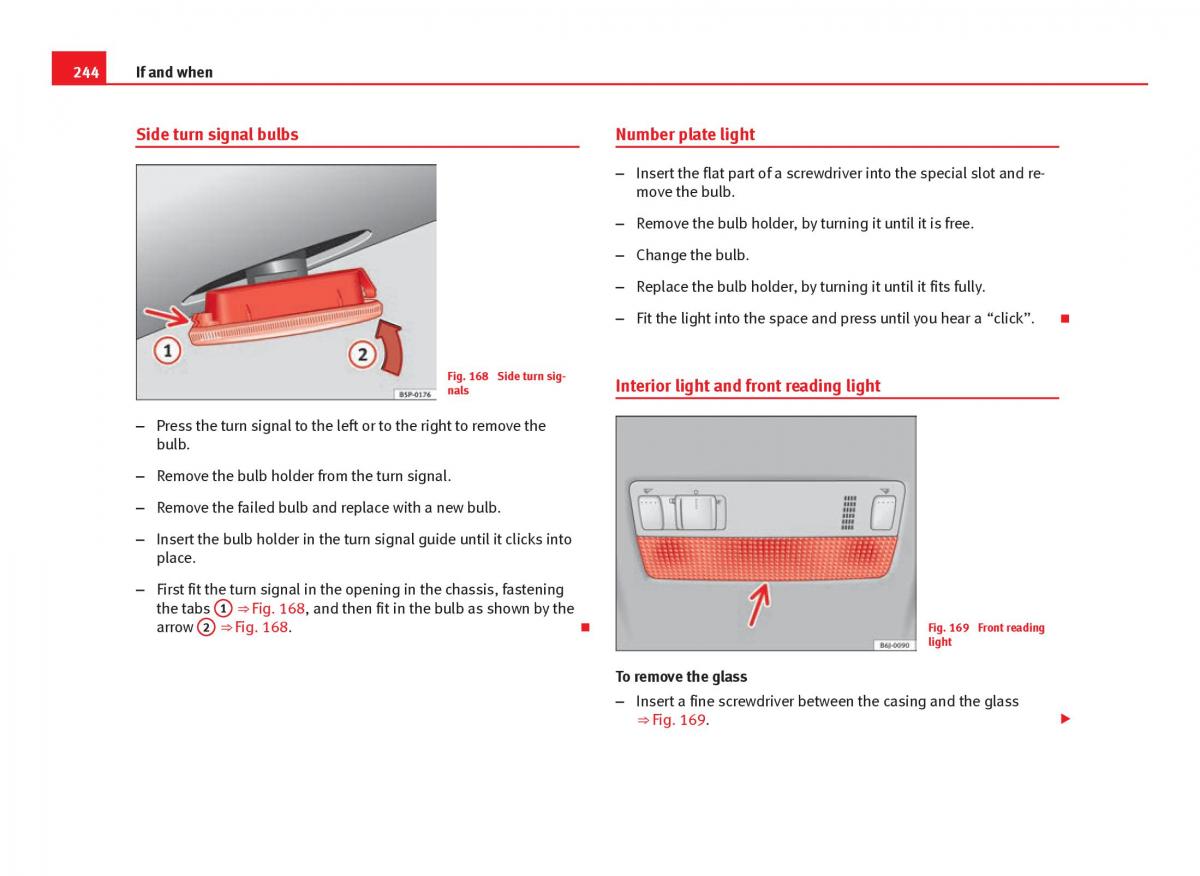 Seat Ibiza IV 4 owners manual / page 246