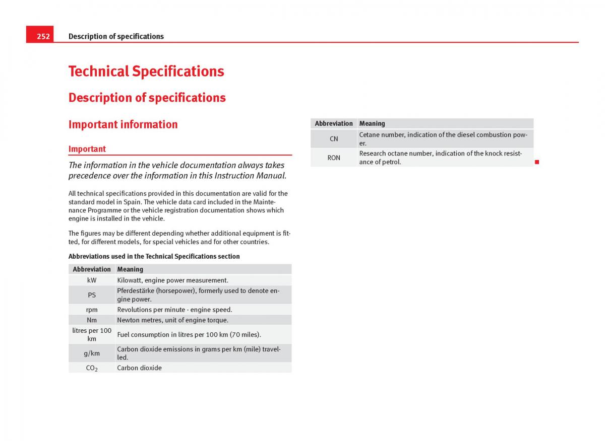 Seat Ibiza IV 4 owners manual / page 254