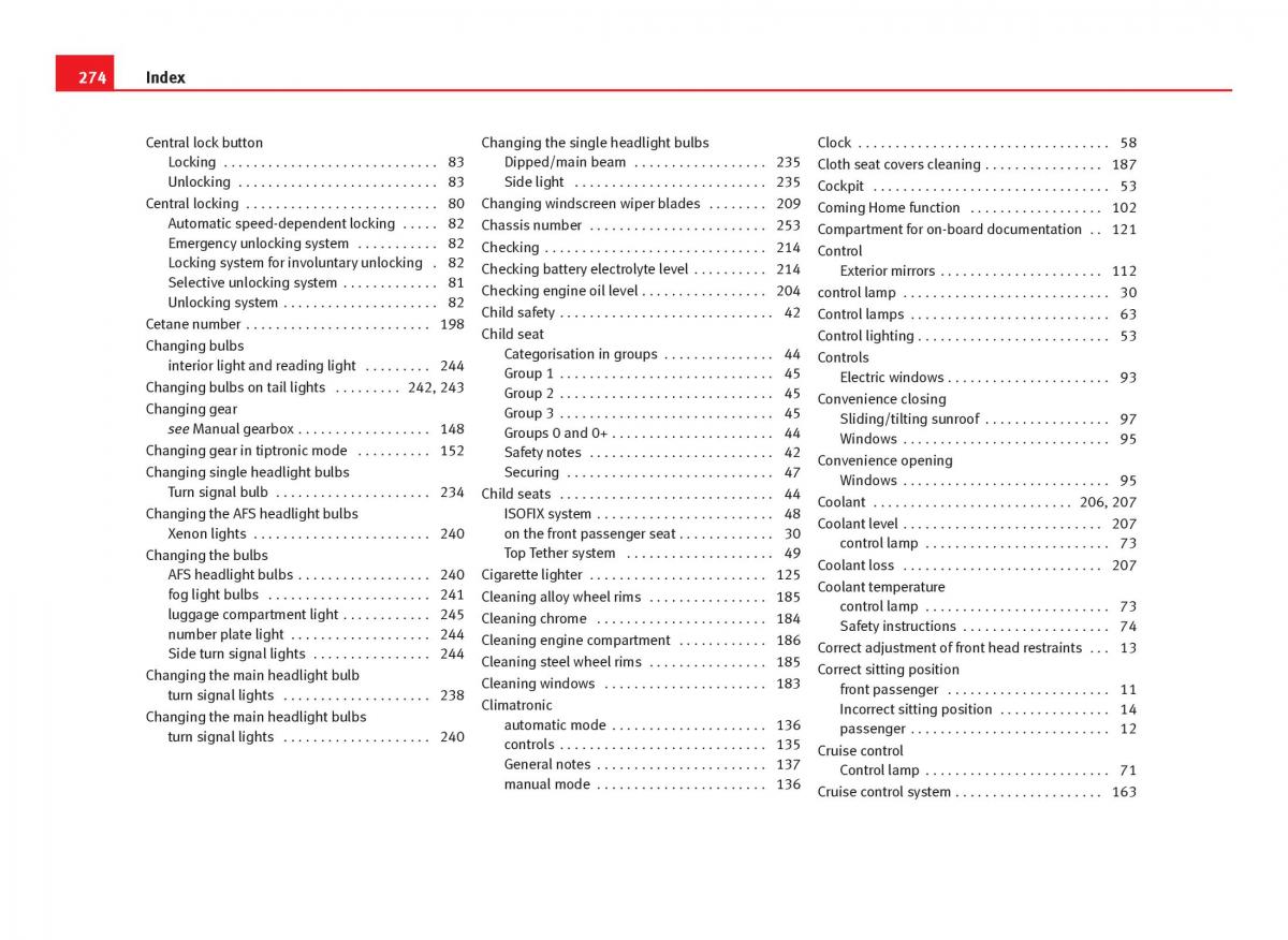 Seat Ibiza IV 4 owners manual / page 276