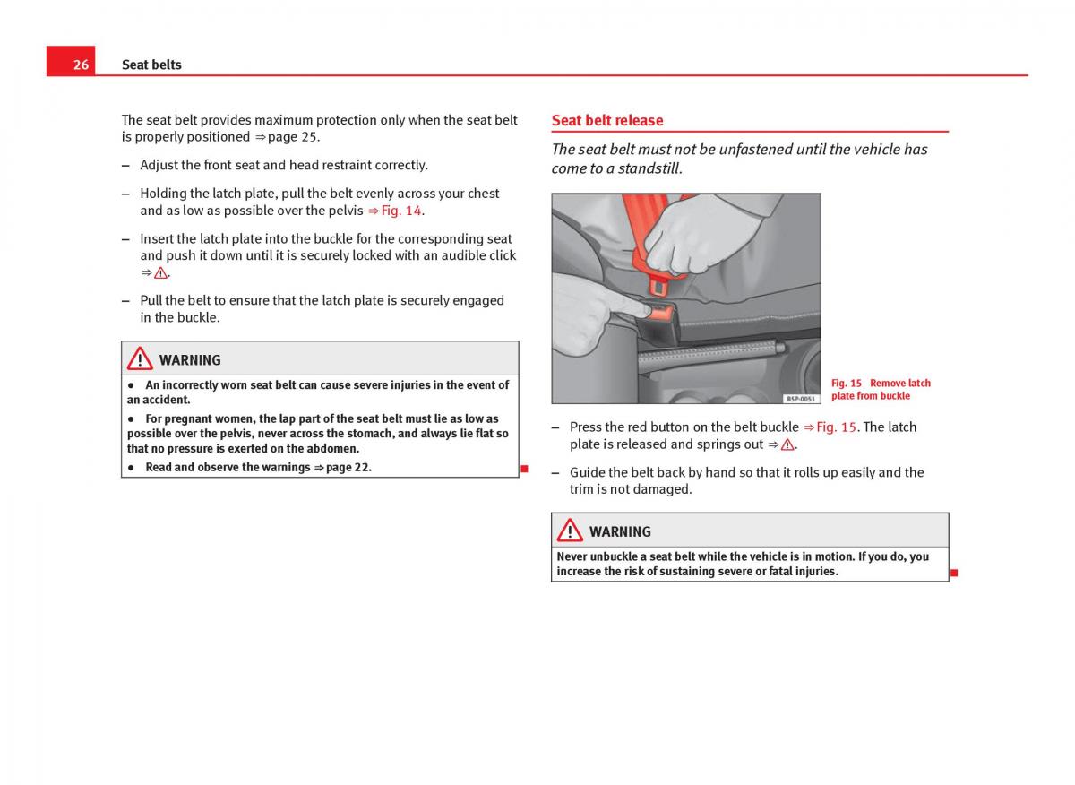 Seat Ibiza IV 4 owners manual / page 28