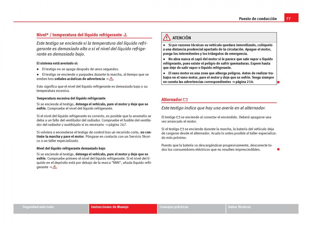 Seat Ibiza IV 4 manual del propietario / page 79