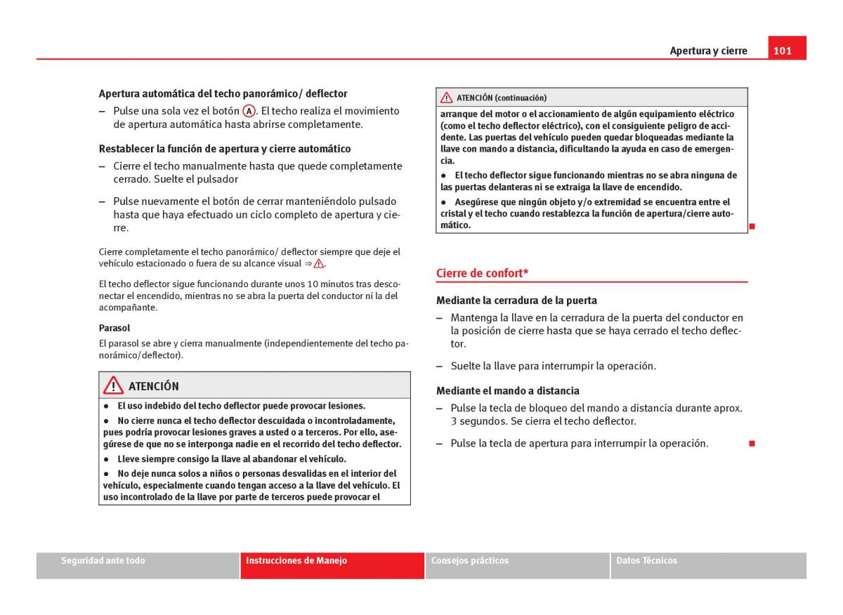 Seat Ibiza IV 4 manual del propietario / page 103