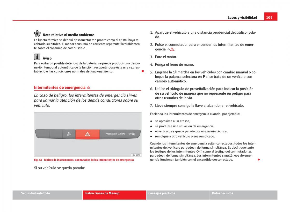 Seat Ibiza IV 4 manual del propietario / page 111