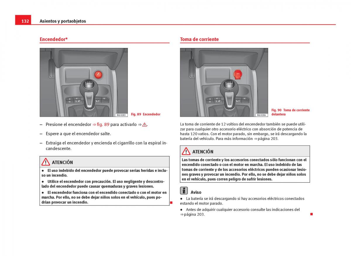 Seat Ibiza IV 4 manual del propietario / page 134