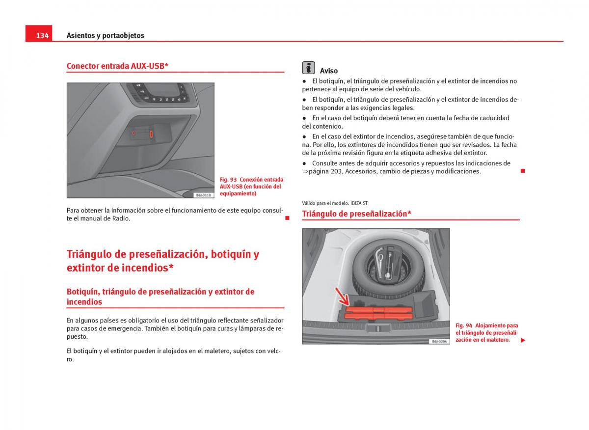 Seat Ibiza IV 4 manual del propietario / page 136