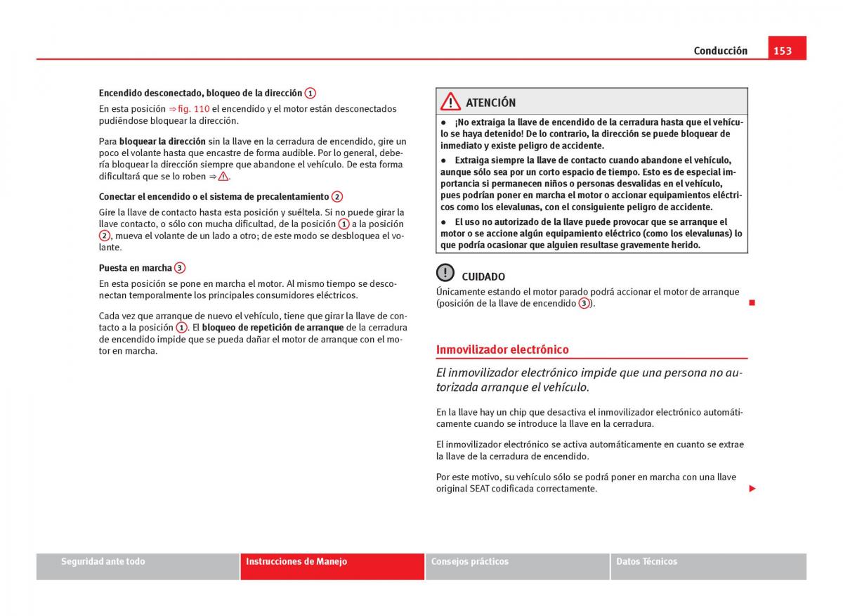 Seat Ibiza IV 4 manual del propietario / page 155