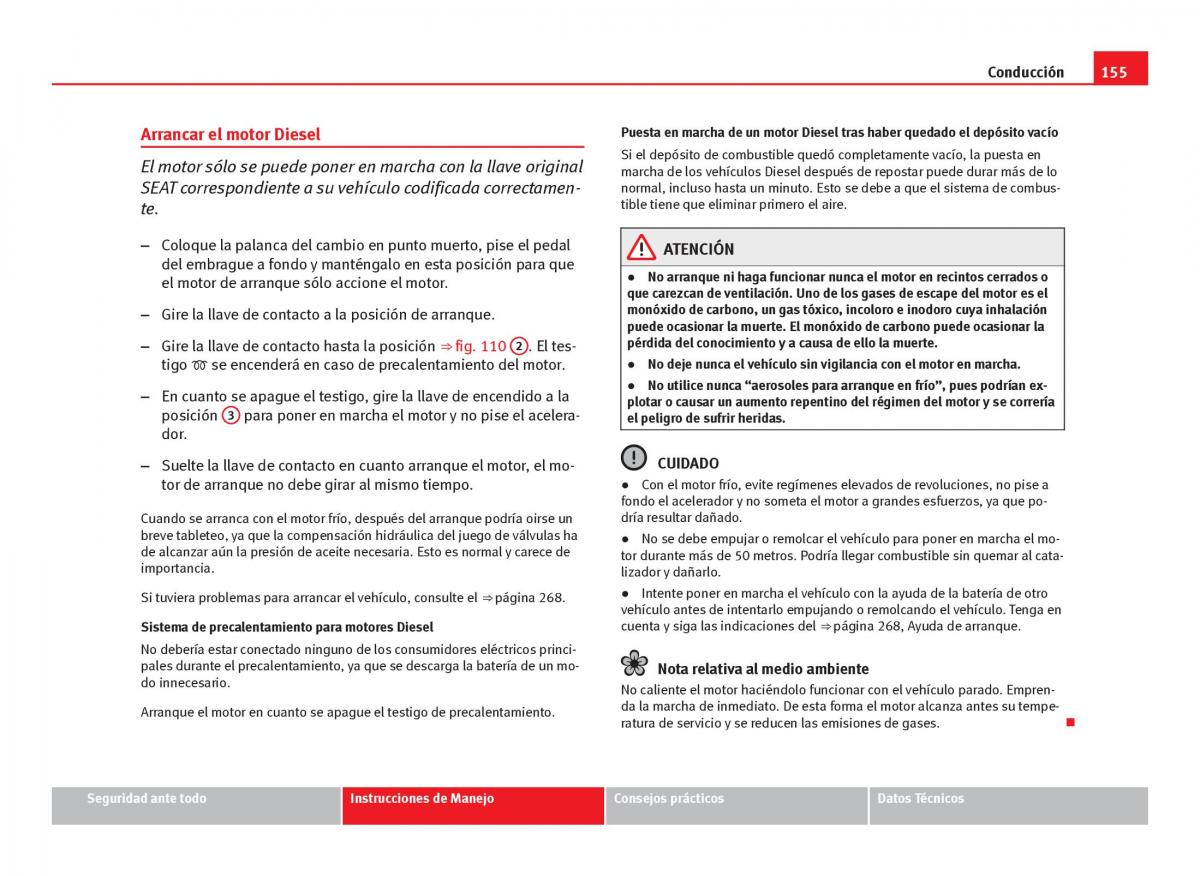 Seat Ibiza IV 4 manual del propietario / page 157