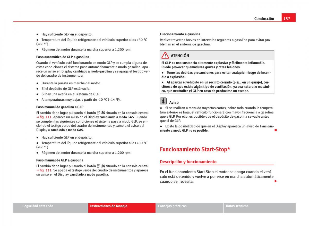 Seat Ibiza IV 4 manual del propietario / page 159