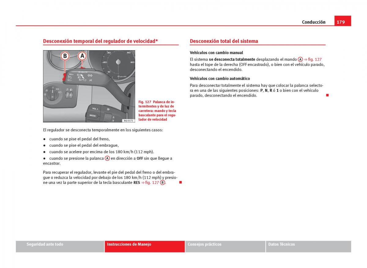 Seat Ibiza IV 4 manual del propietario / page 181