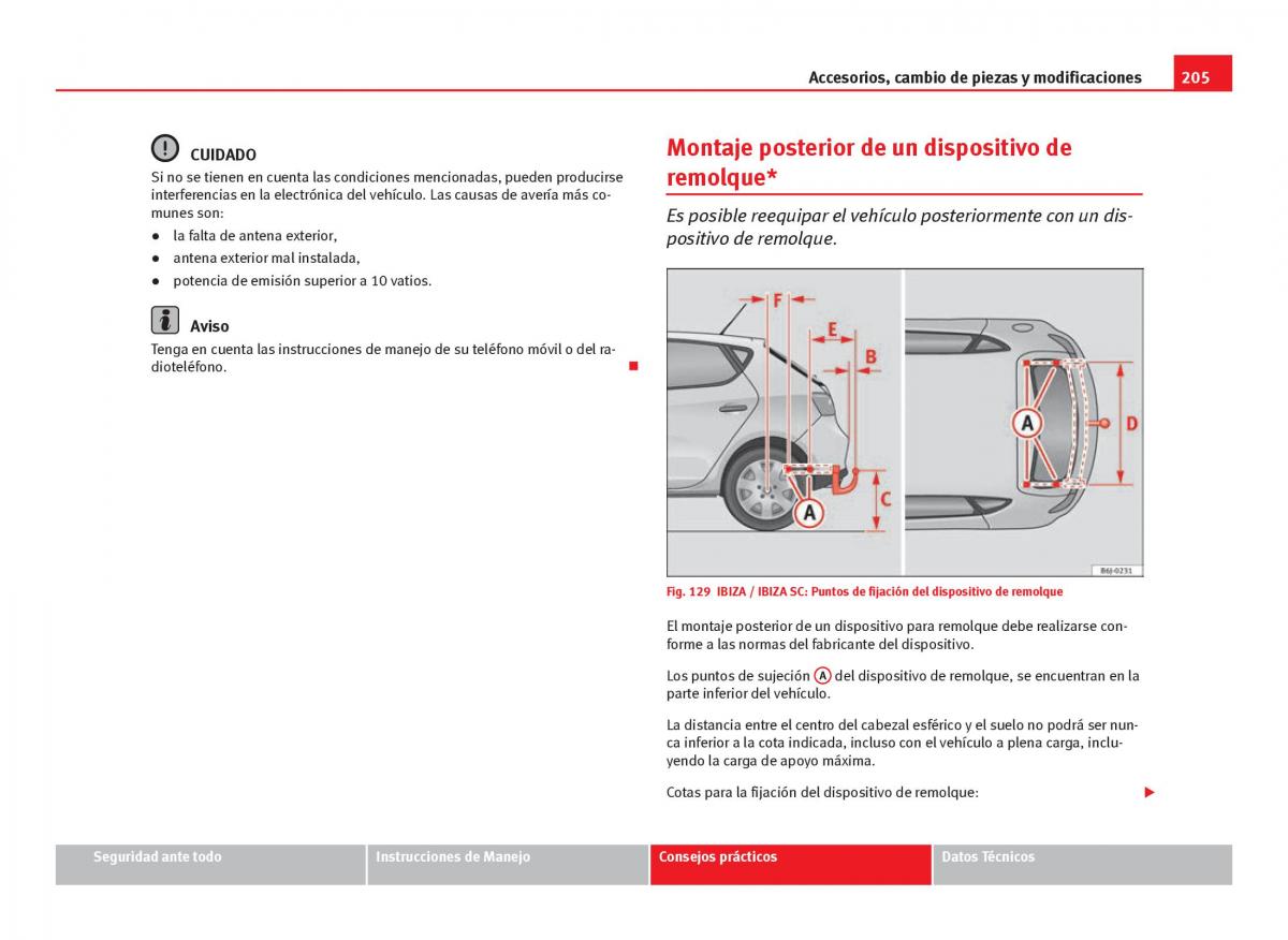 Seat Ibiza IV 4 manual del propietario / page 207