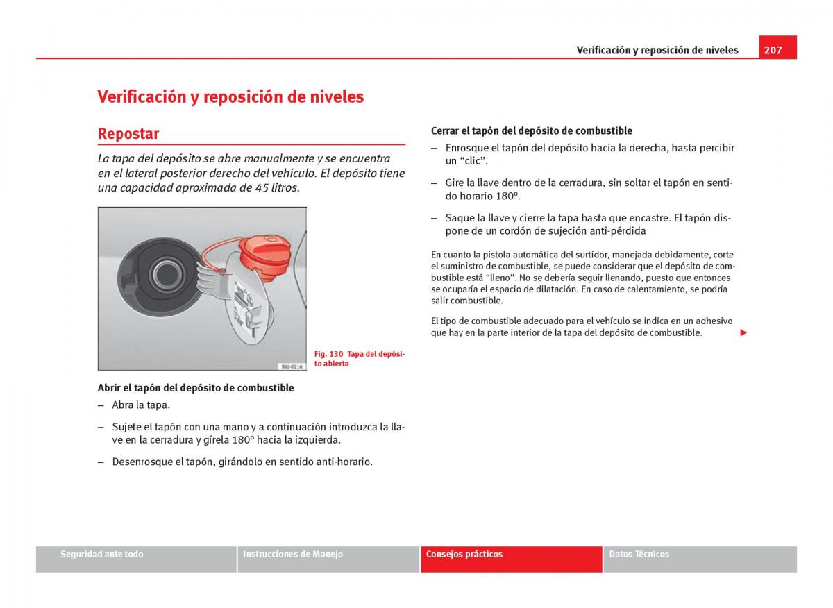 Seat Ibiza IV 4 manual del propietario / page 209