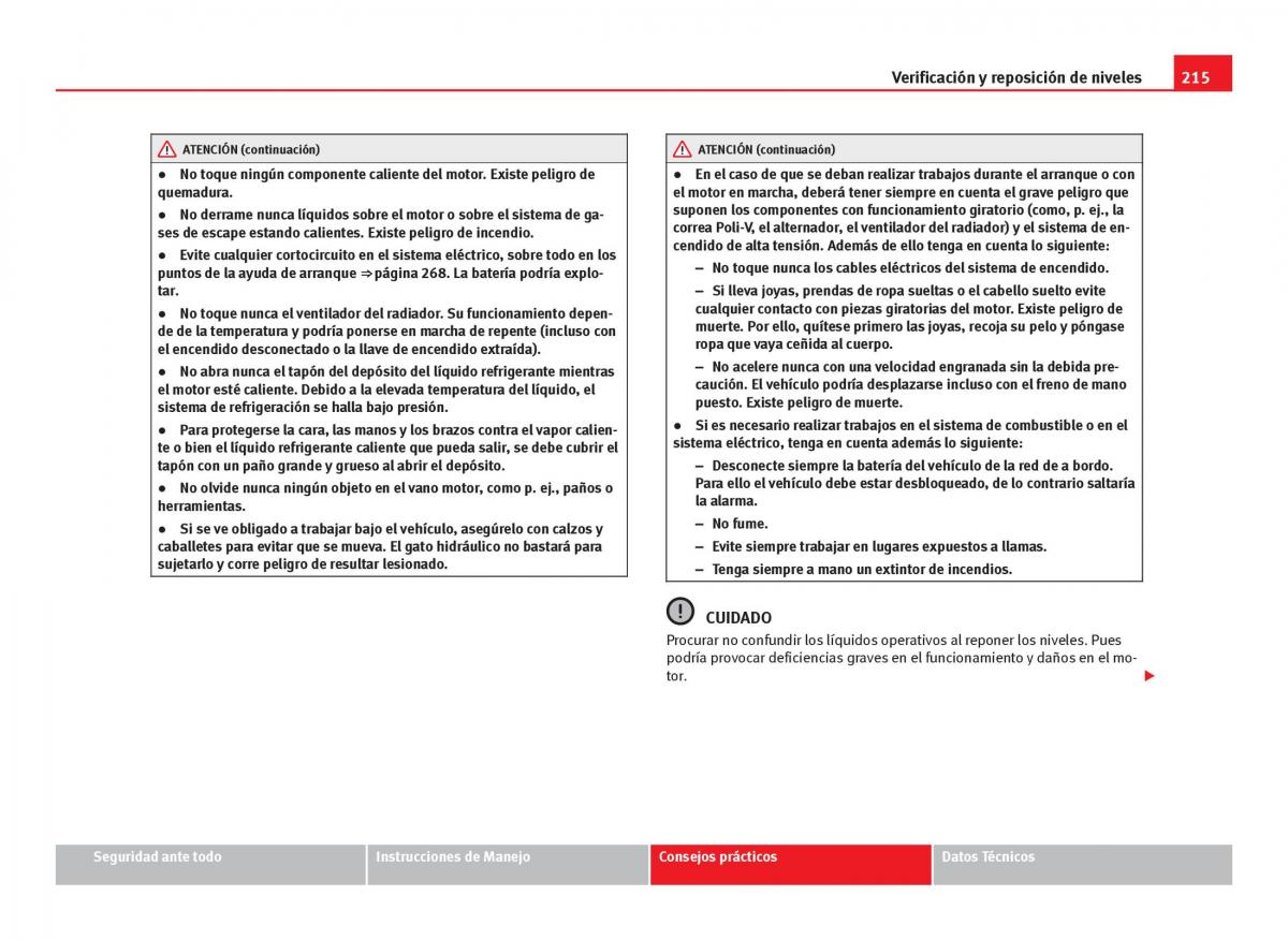 Seat Ibiza IV 4 manual del propietario / page 217