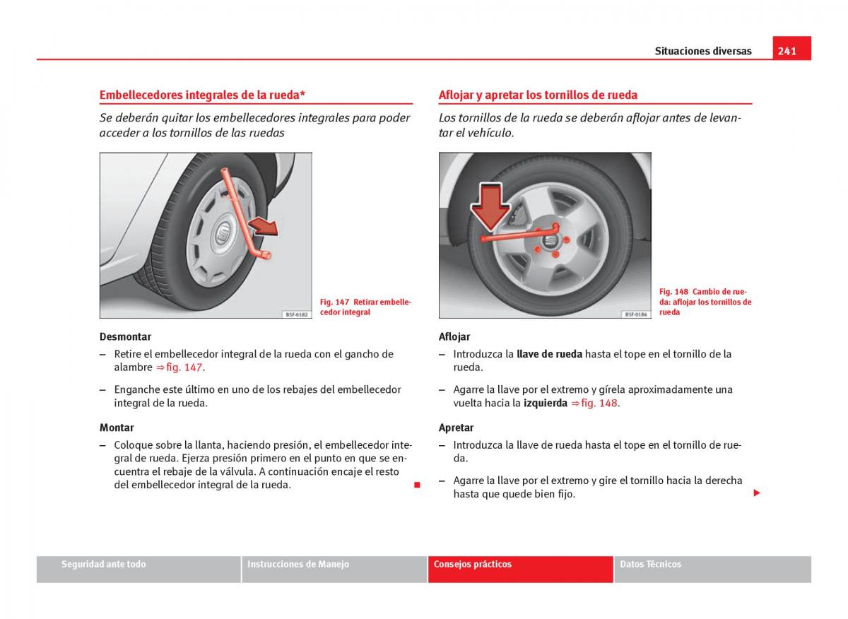 Seat Ibiza IV 4 manual del propietario / page 243