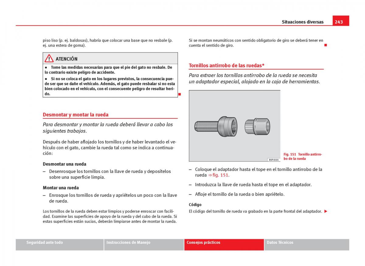 Seat Ibiza IV 4 manual del propietario / page 245